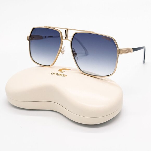 NEW CARRERA SUNGLASSES, CARRERA UNISEX GOLD/BLUE 1055/S J5G08 - Picture 2 of 10